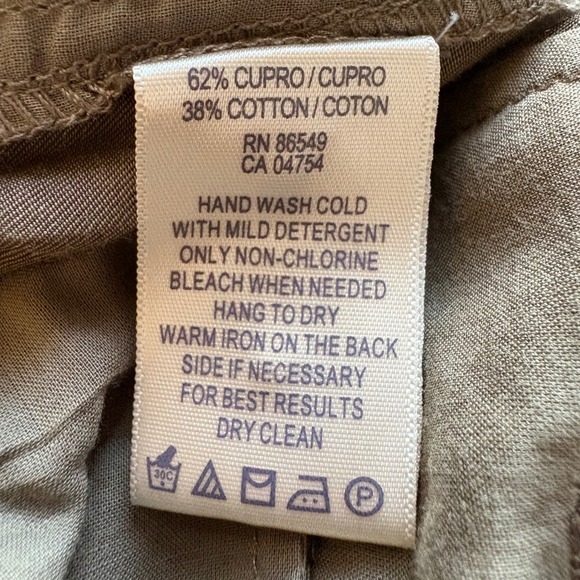 Tommy Bahama Leigh Fit Women's Size 8 Brown Linen Blend Wide Leg Pants - Picture 5 of 6